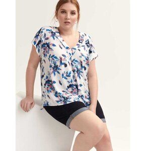 Addition Elle  Michel Studio Floral Vneck Short sleeve Size 18